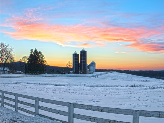 Rainbow Winter Skies Over Bellvale Farms Image capture at one of the many beautiful farms located in Warwick, NY.